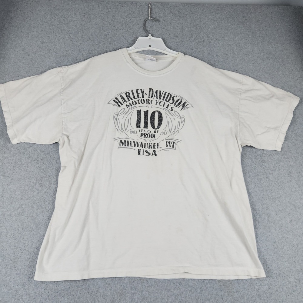 Harley-Davidson San Diego 110th Anniversary T-Shirt Mens 2XL White Graphic Print